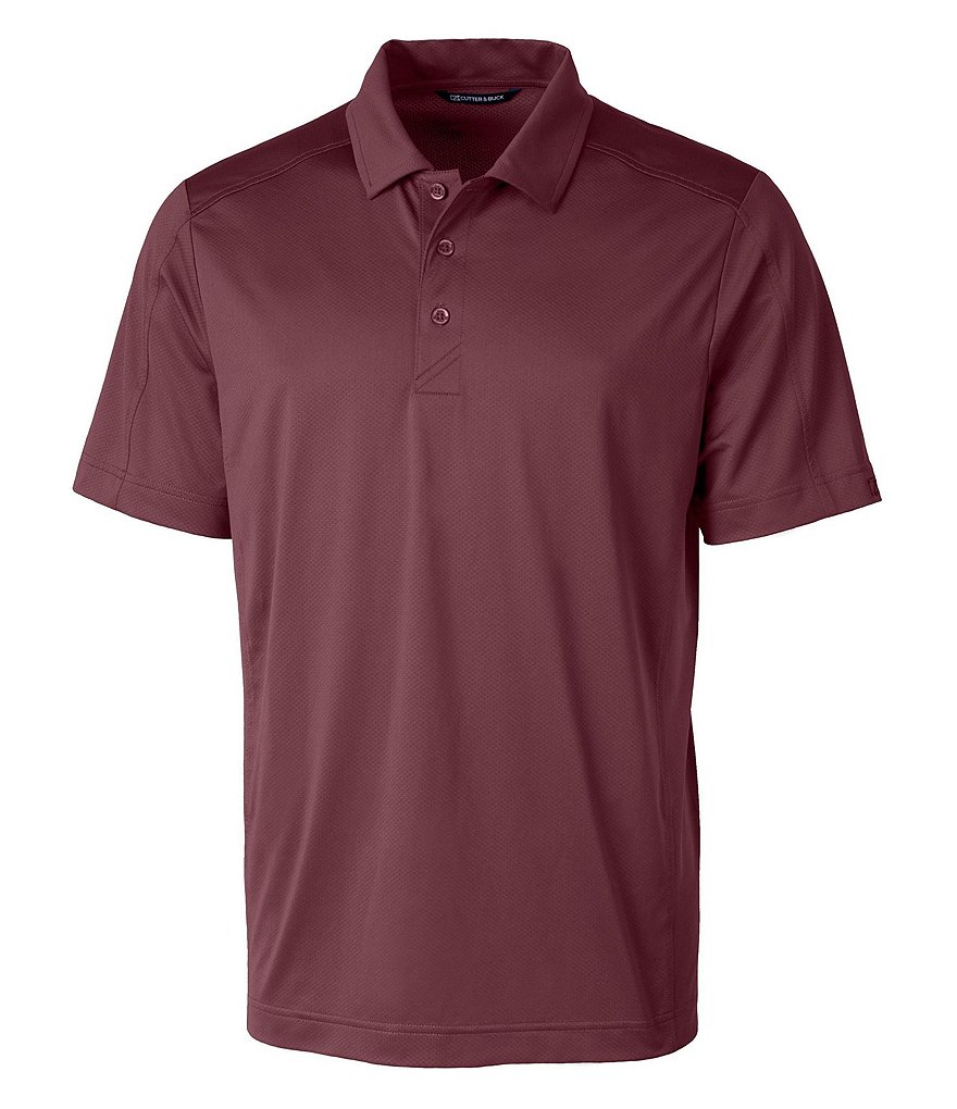 Washington Commanders Cutter & Buck Women's Helmet Logo DryTec Prospect  Textured Stretch Polo - Burgundy