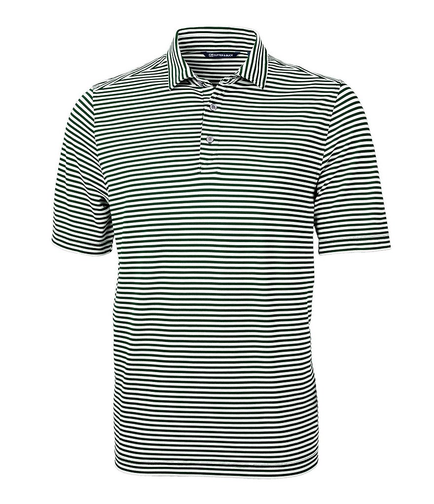 Cutter & Buck Big & Tall Short Sleeve Virtue Eco Pique Stripe Recycled Mens  Big and Tall Polo at  Men’s Clothing store