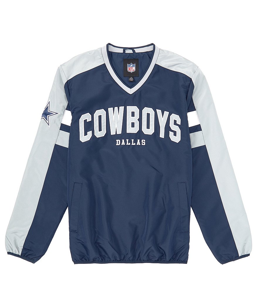 NFL Team Apparel Youth Dallas Cowboys Big Blocker Navy T-Shirt