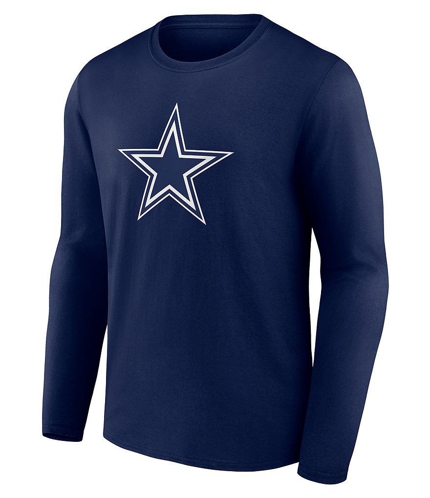 Dallas Cowboys Neutral Colour Logo Long Sleeve T-Shirt - Mens