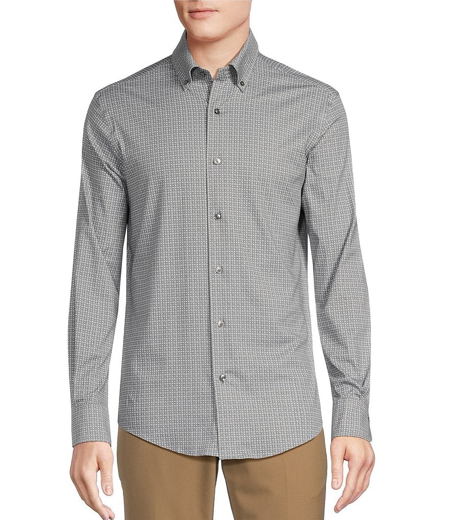 Daniel Cremieux Signature Collection Printed Luxe Stretch Long Sleeve Woven  Shirt