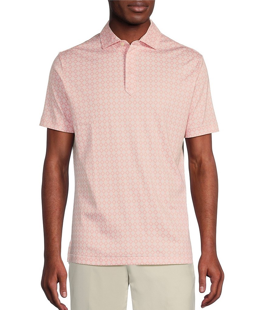 Cremieux Daniel Cremieux Signature Label Striped Cotton Linen Short Sleeve  Polo Shirt