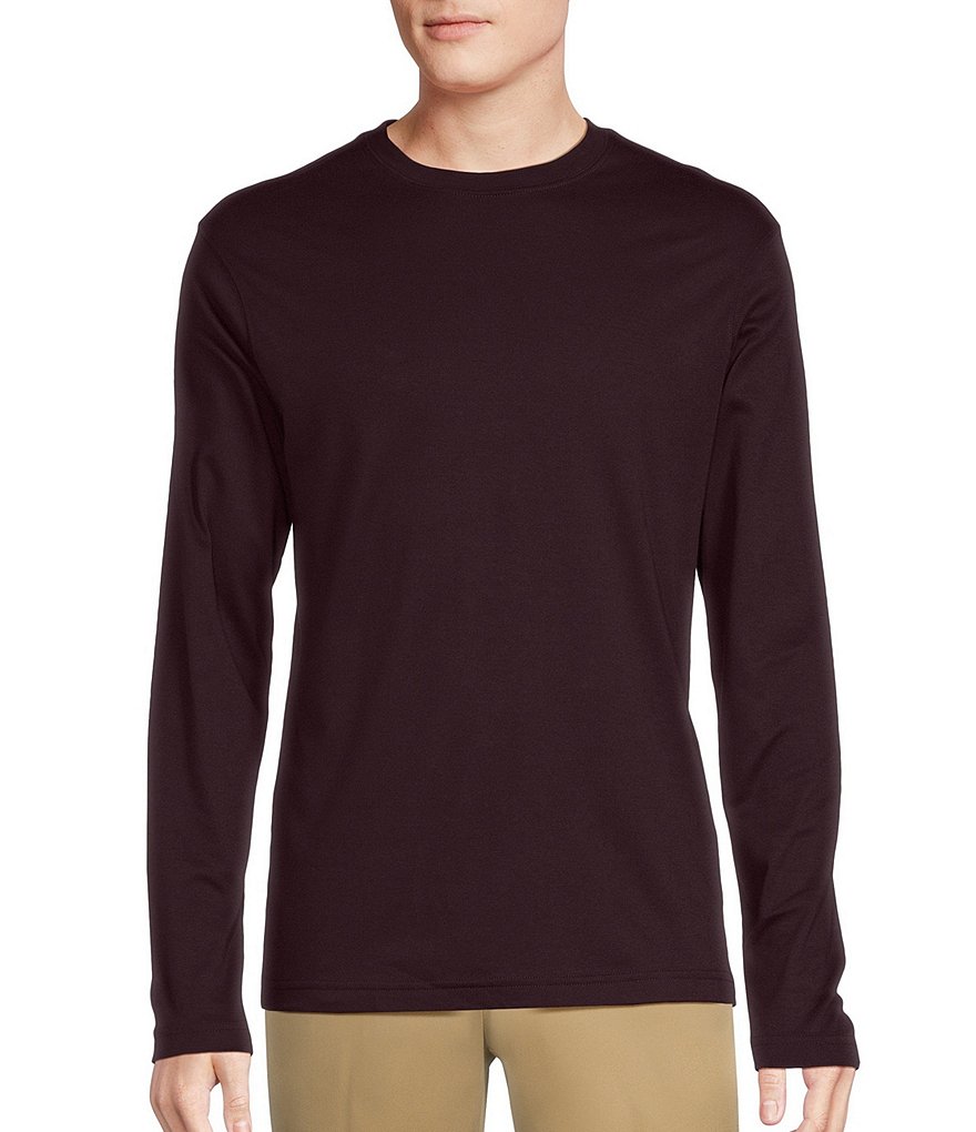 Daniel Cremieux Signature Label Micro Stripe Long-Sleeve T-Shirt