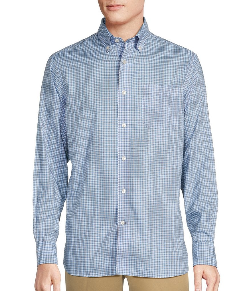 Daniel Cremieux Signature Label Non-Iron Plaid Basket Weave Long Sleeve ...