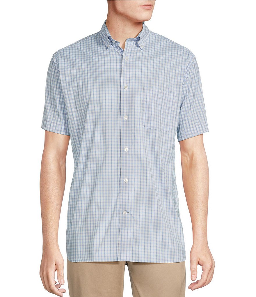 Daniel Cremieux Signature Label Small Plaid Performance Short-Sleeve ...