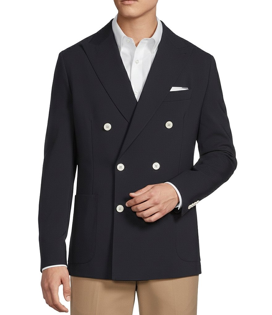 Daniel Cremieux Signature Label Solid Double Breasted Travel