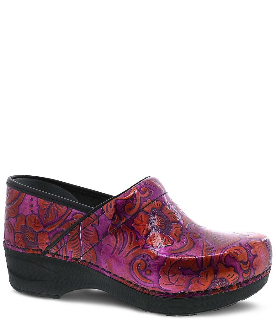 Dansko 39 Womens Professional Clogs Multicolor Colorful Streamers Patent  Leather