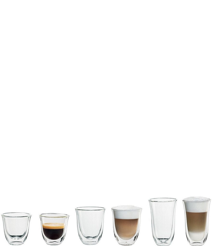 De'Longhi Set of 6 Double Wall Espresso Glasses