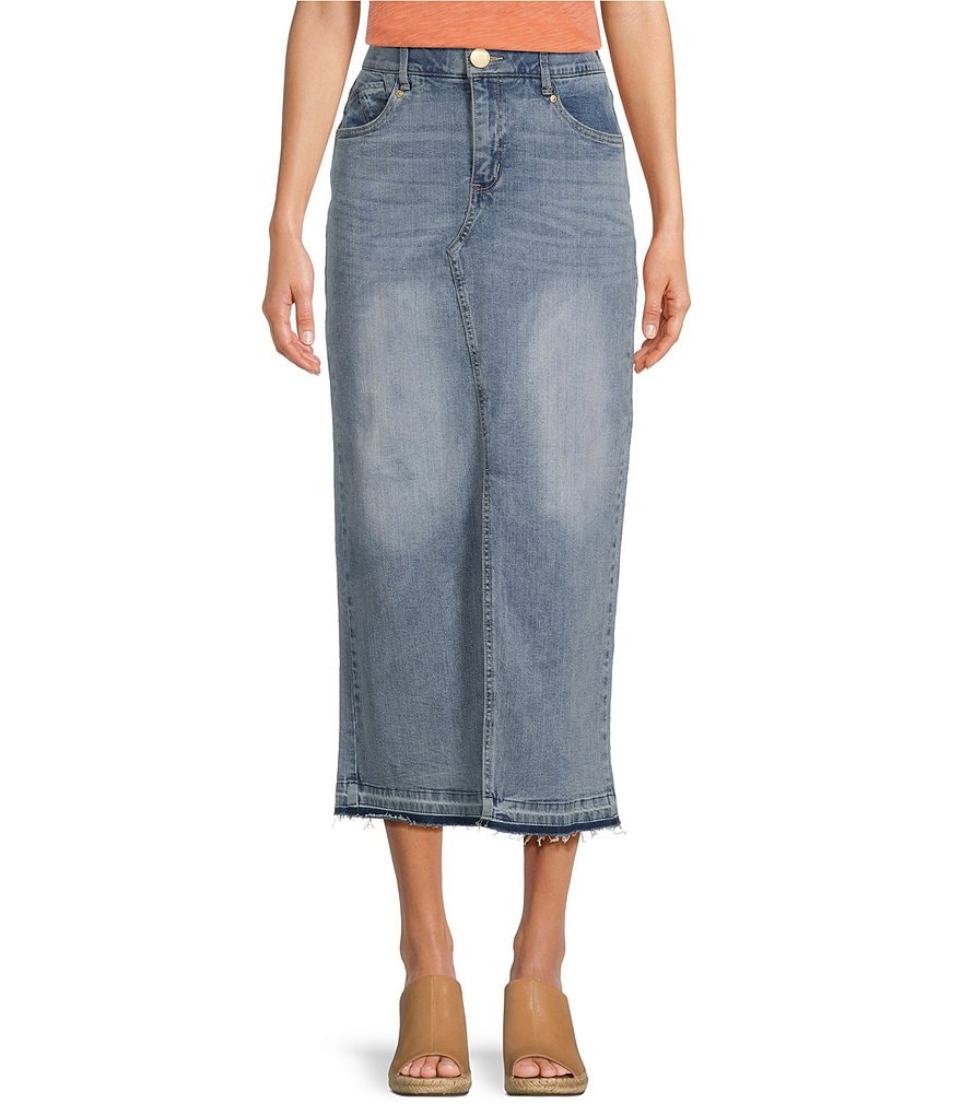 Stretchy orders denim skirt