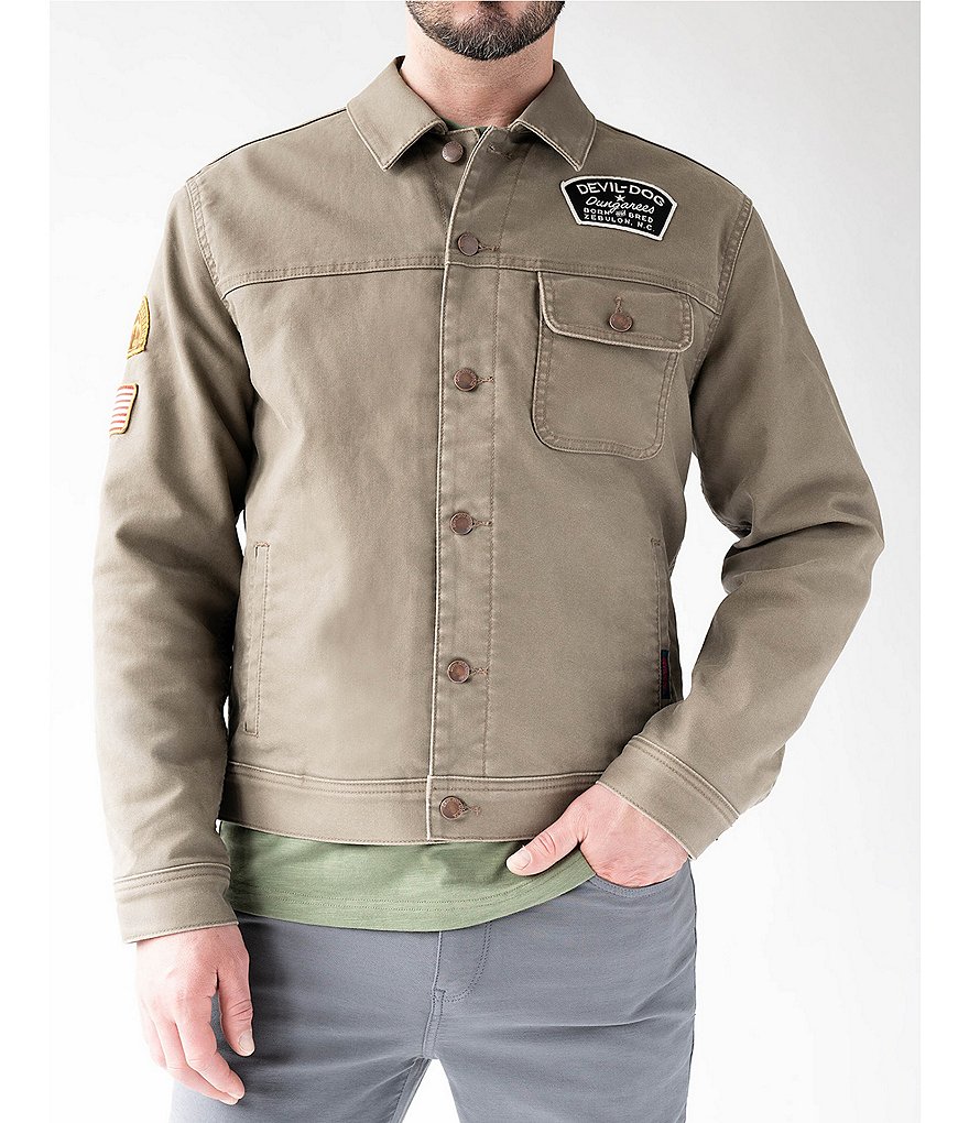 Devil-Dog Dungarees Twill Trucker Patch Jacket | Dillard's