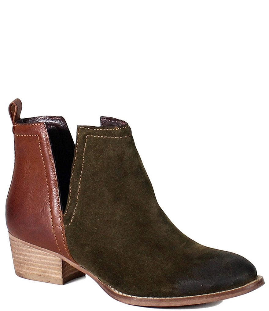 Diba True Stop By Suede Two Tone Western Booties