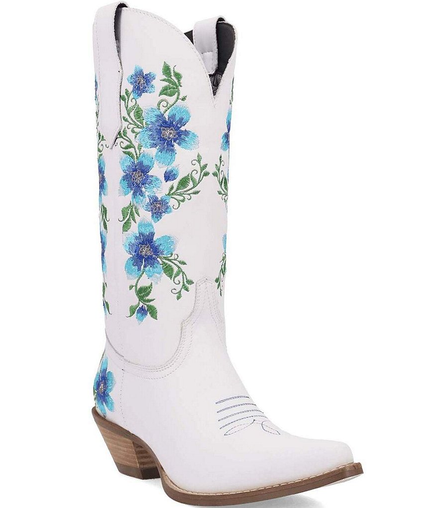 Dingo Posie Floral Embroidered Leather Tall Western Boots | Dillard's