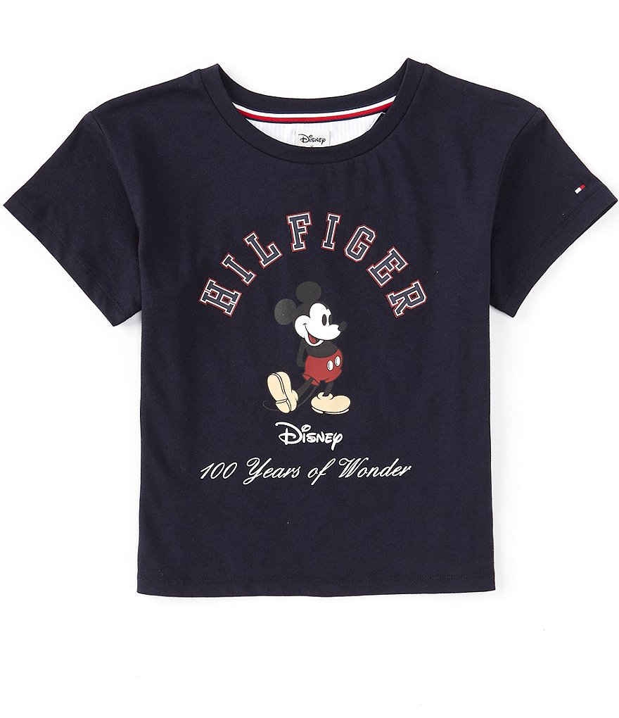 Disney + Tommy Hilfiger Big Girls 7-16 Short Sleeve Mickey 100 Years Of  Wonder T-Shirt