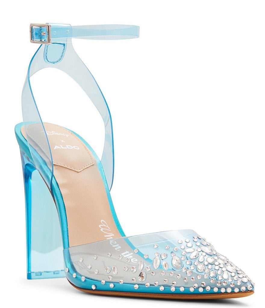 Disney X ALDO Cinderella Glass Slipper Clear Jewel Embellished Pointed ...