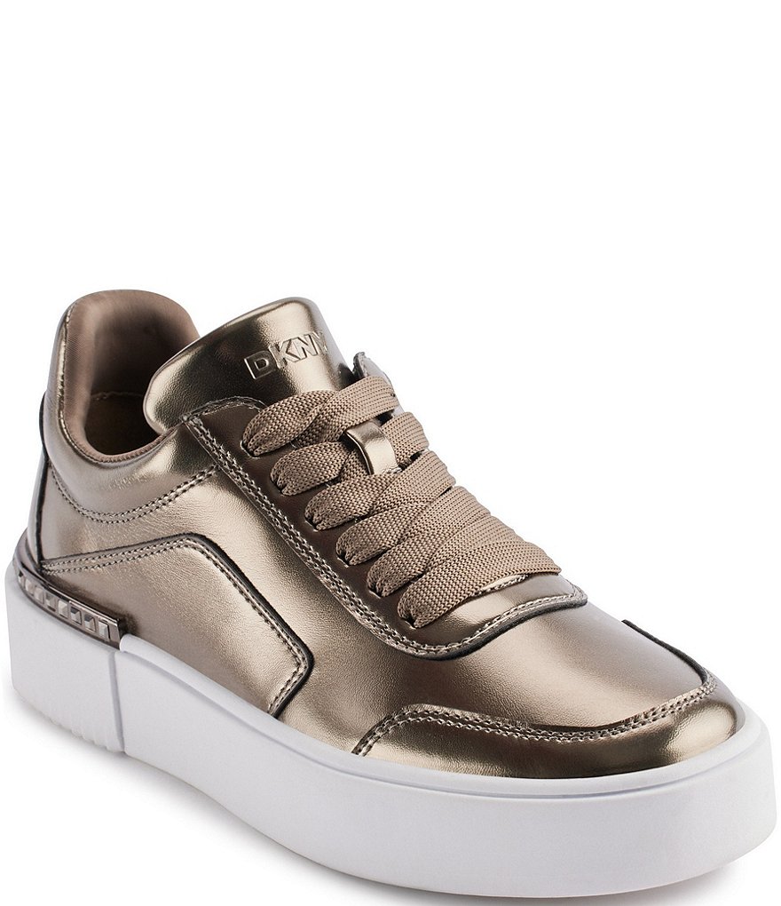 DKNY by Donna Karan Beverley Metallic Leather Lace Up DKNY by Donna Karan Beverley Metallic Leather Lace Up