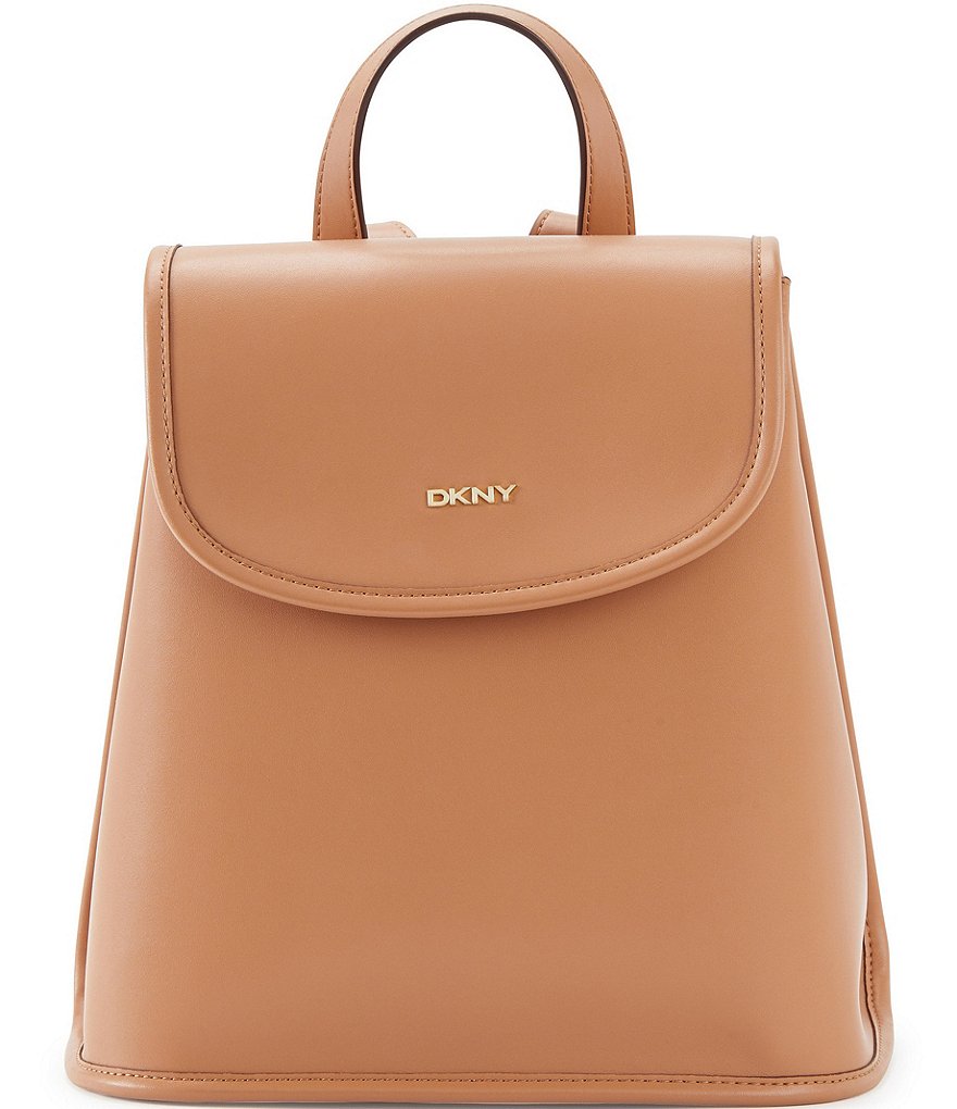 New DKNY Tan/Brown Saffiano Leather Backpack Bag for Sale in