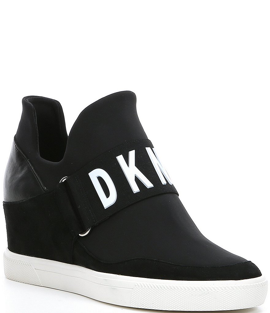 DKNY Cosmos Logo Hidden Wedge Slip On Sneakers