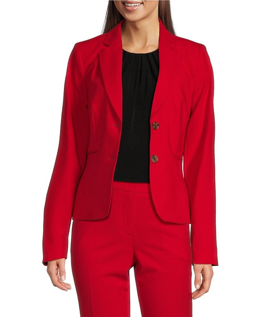 【2plan】Laura hidden two button blazer Laura Two Button Linen Blazer Natural | Forever New
