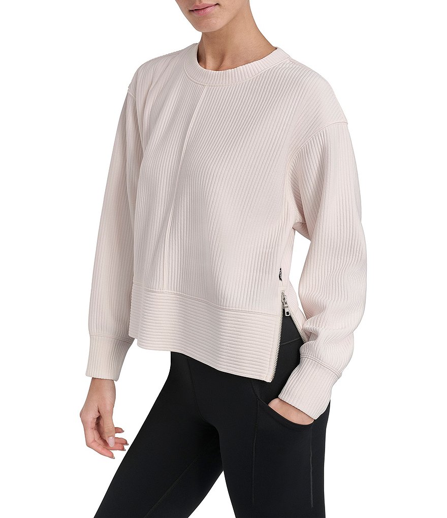 DKNY Sport by Donna Karen Tech Ottoman Crew Neck Long Sleeve