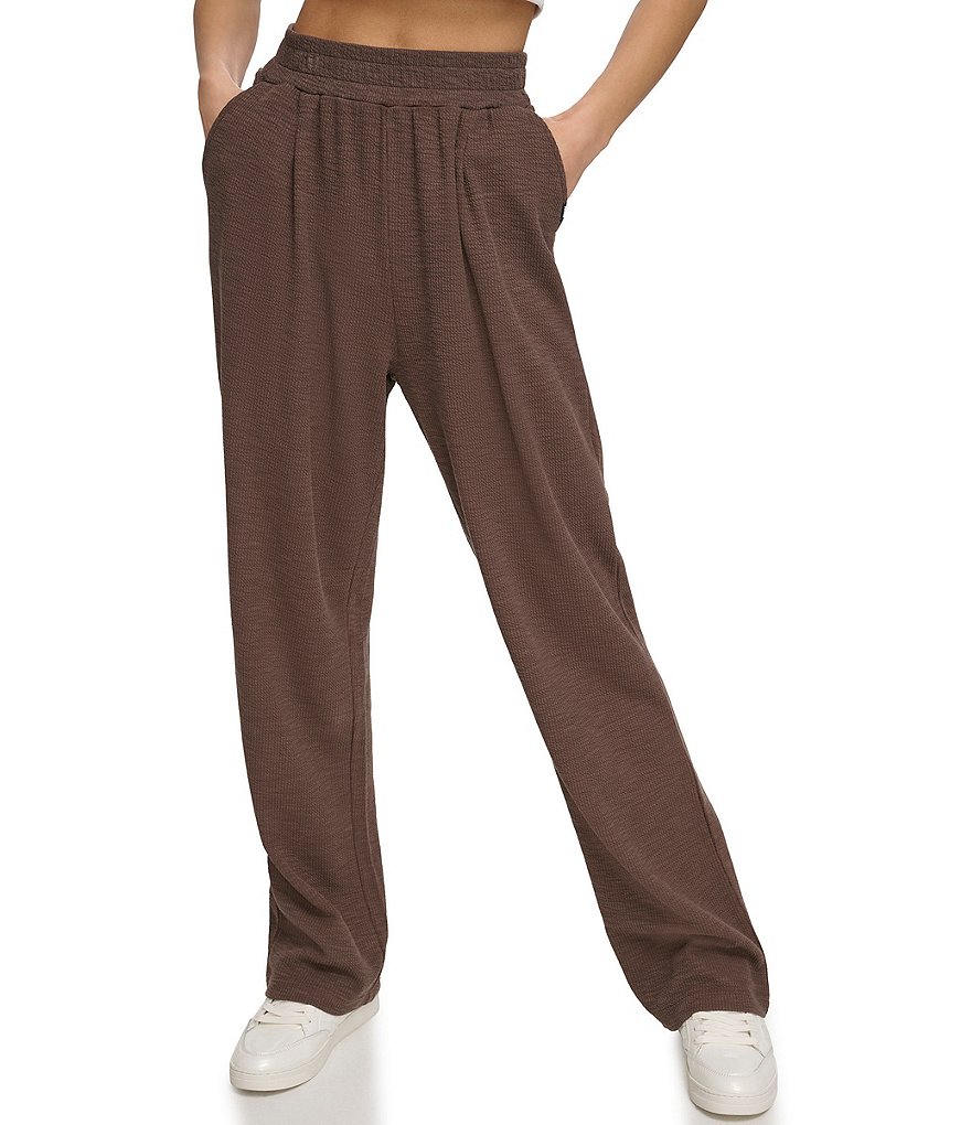 DKNY Sport Textured Tech Slub Relaxed Trouser Pants | Dillard's