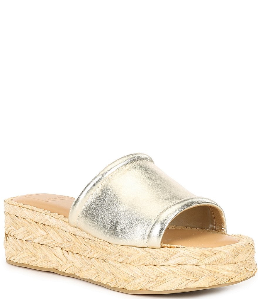 Dolce Vita Chavi Leather Platform Espadrille Wedge Sandals | Dillard's