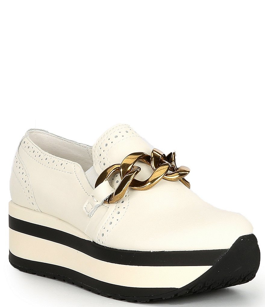 Dolce Vita Jhenee Leather Chain Detail Platform Loafers | Dillard's