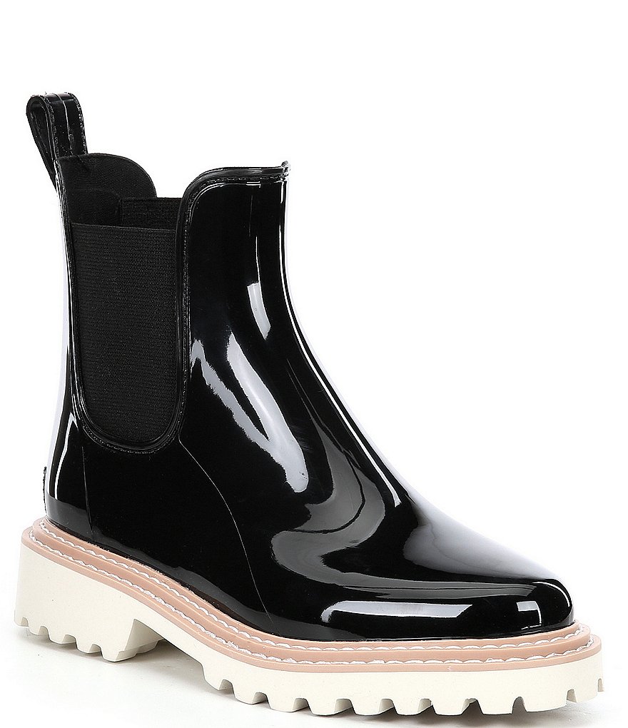 dv dolce vita women's splash pull-on lug-sole rain boots