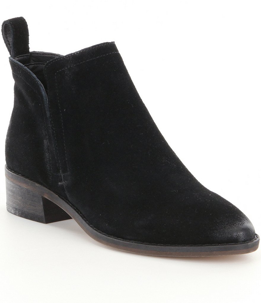 Dolce Vita Tessey Suede Pull On Block Heel Booties | Dillards