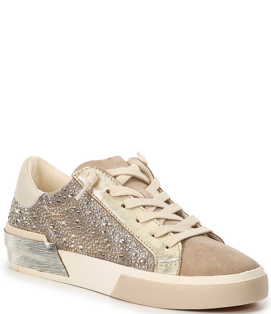 Dolce Vita Zina Suede and Crystal Embellished Sneakers | Dillard's