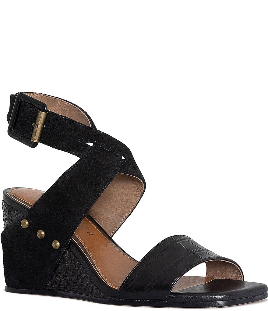 Donald pliner best sale black wedge sandals