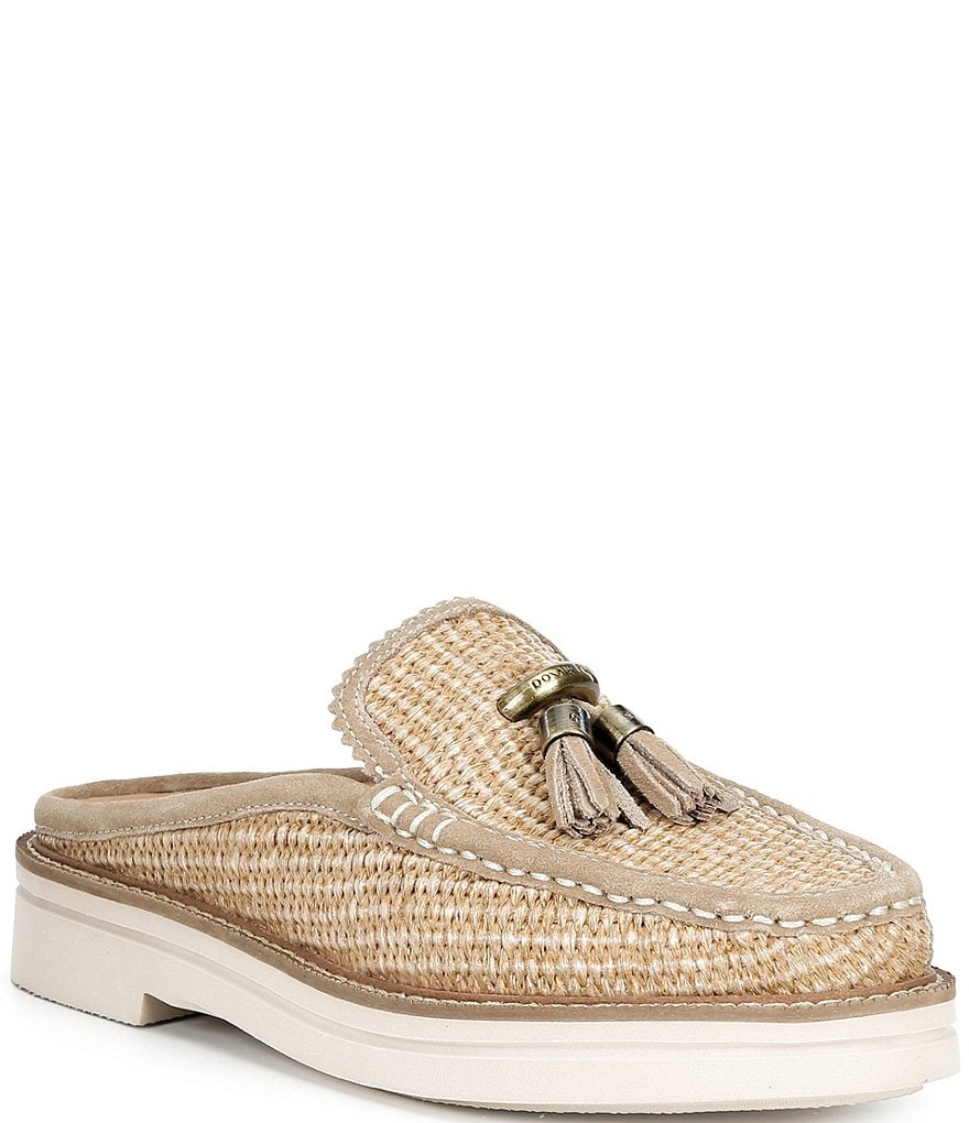 Donald Pliner Lyndall Raffia Tassel Mules | Dillard's