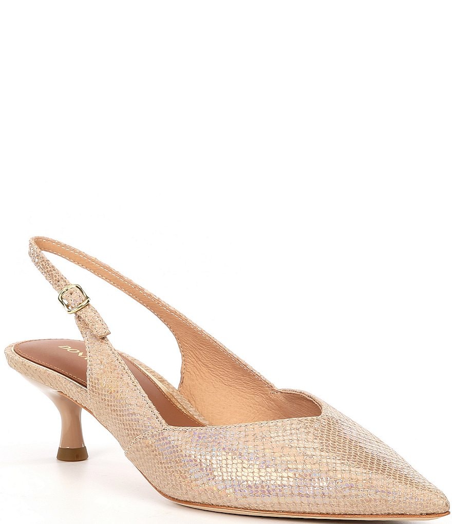 MERRORI Women's Pointed Toe Patent Pumps - Spool Mid Heel 2.5 Inch, Slip-On Office Shoes