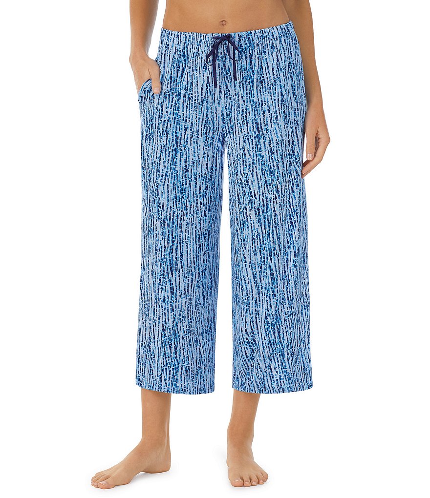 Donna Karan Animal Print Coordinating Cropped Knit Sleep Pants | Dillard's