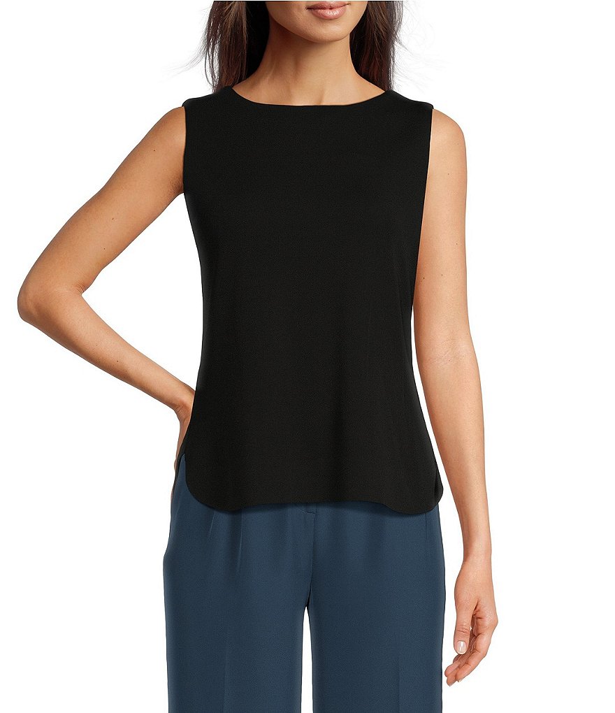 Donna Karan Boat Neck Sleeveless Top | Dillard's