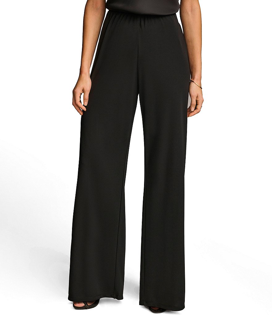 Donna Karan Flat Front Wide Leg Pants | Dillard's