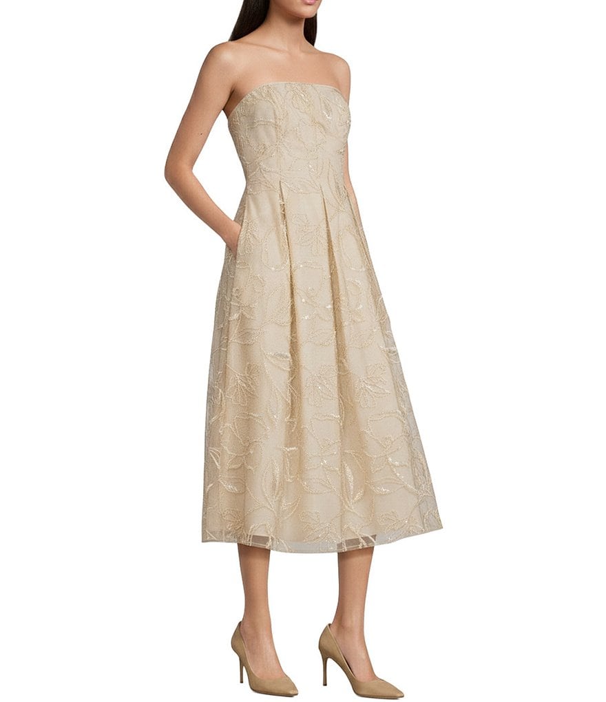 open lace back dress Orange Embroidered Midi Dress for Vacation main image 0