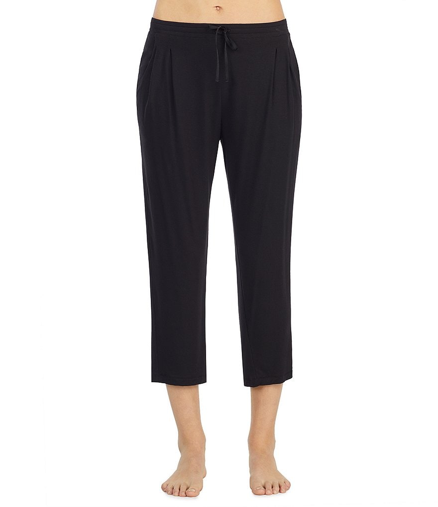 HDE Women's Capri Pajama Pants Sleepwear Sleep Pants Medium Black 