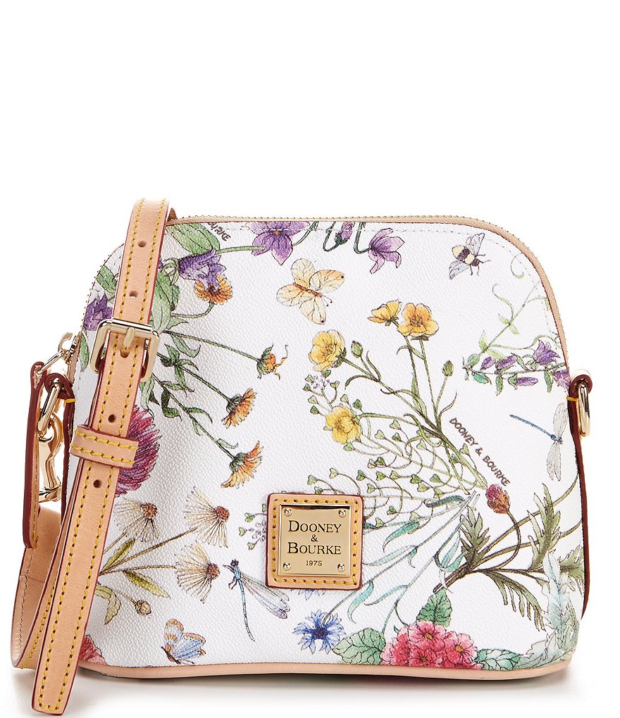 Dooney & Bourke Botanical Zip Zip Satchel in Metallic