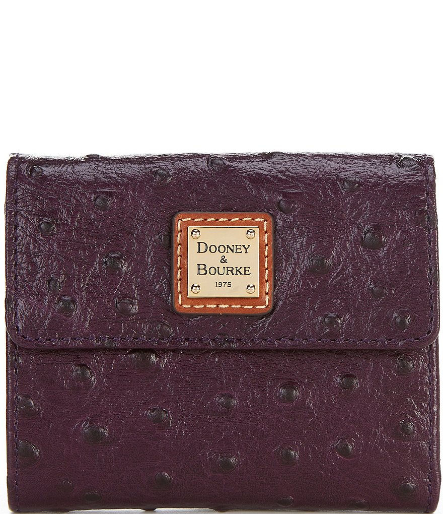 Dooney & Bourke Wallet, Ostrich Large Frame Purse Wallet - Black