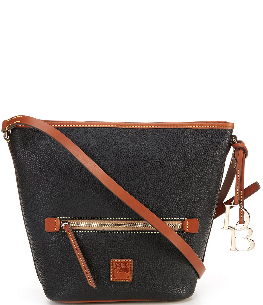 Dooney & Bourke Pebble Leather Medium E/W Tote Shopper Handbag Magenta/Cranberry 