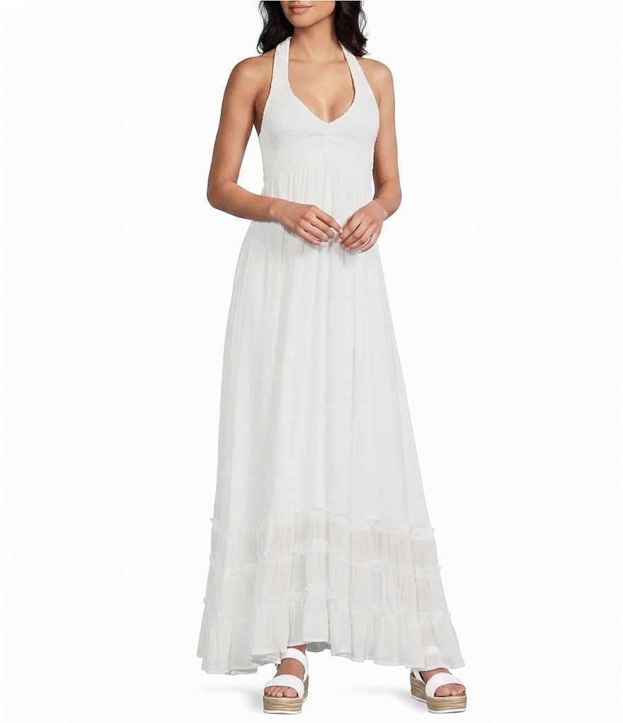 Double Zero Halter Neck Maxi Dress
