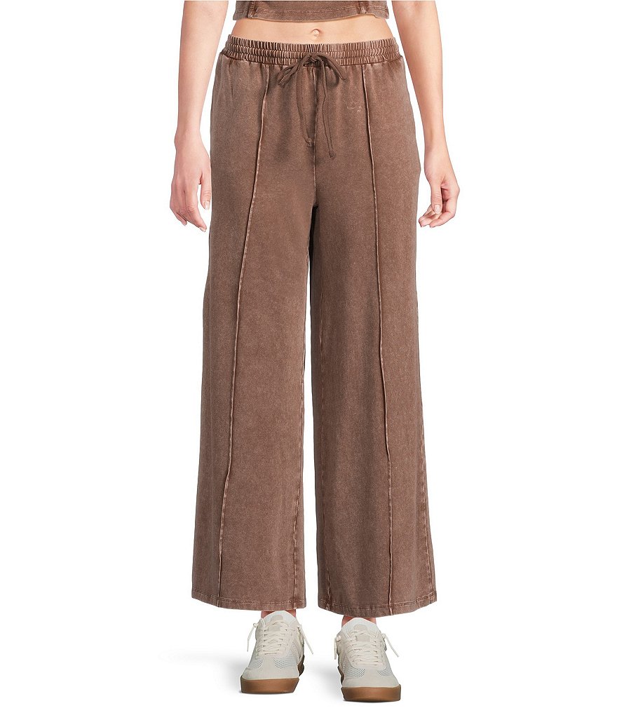 Double Zero Coordinating Seamed Drawstring Wide Leg Pants | Dillard's