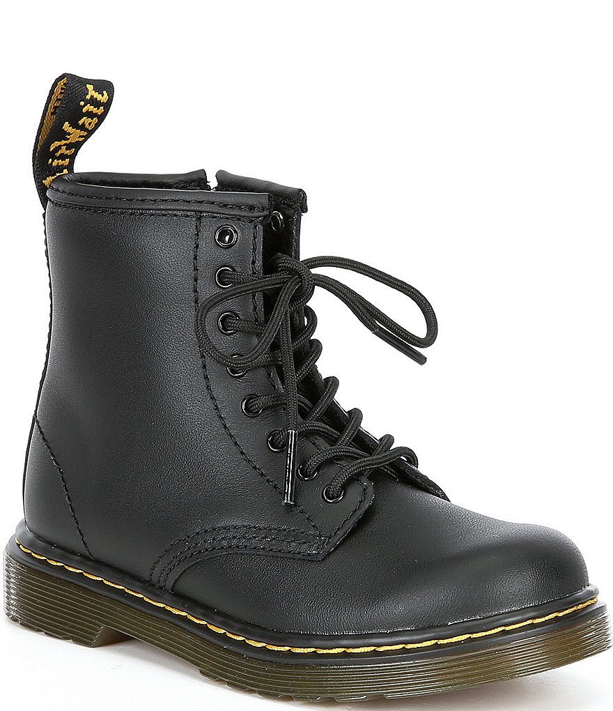 Dr. Martens Kids 1460 Softy T Leather Lace Up Combat Boots