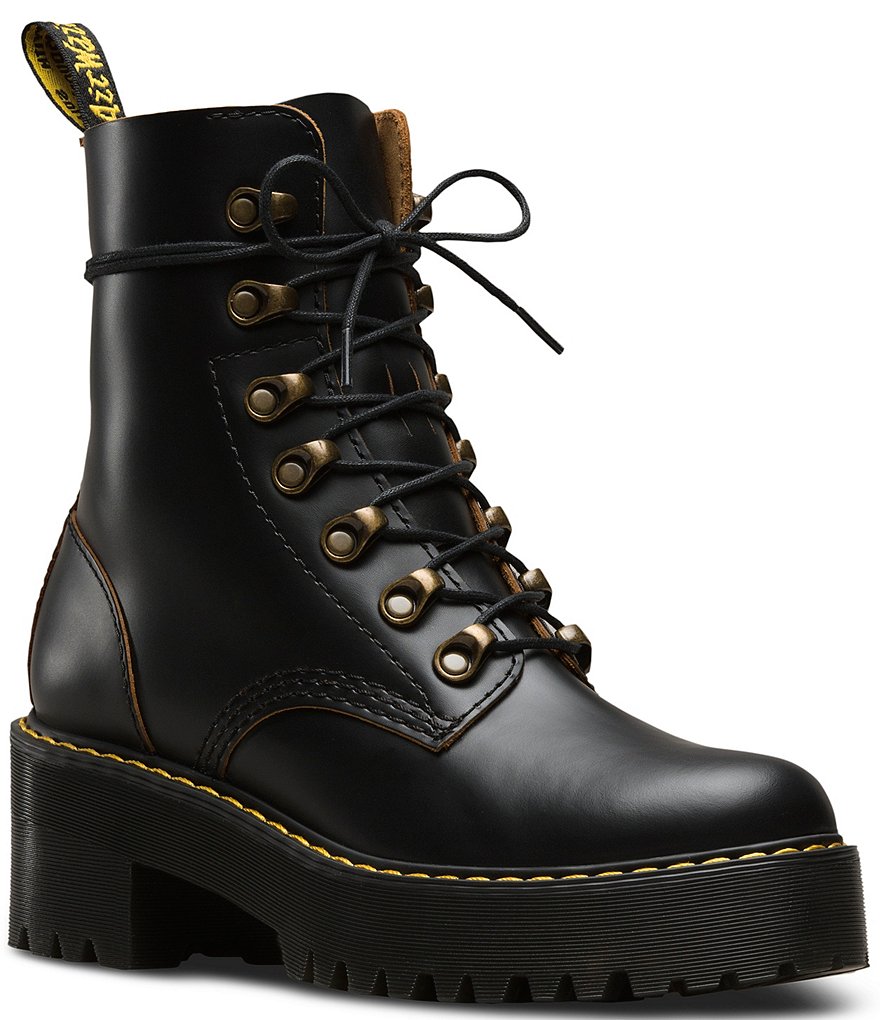 Prada- Black Heeled Combat Boots (Dupe) – DETOURE