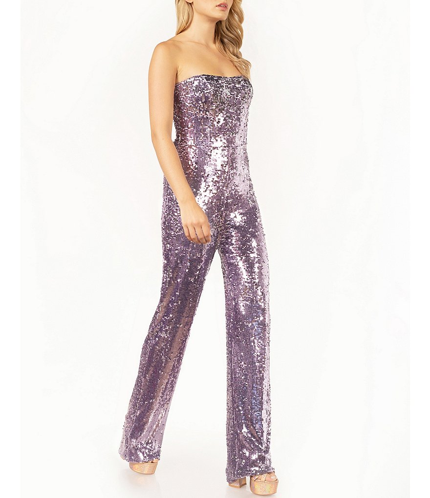 Dillards deals sequin jumpsuit