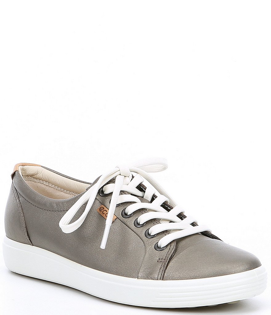ECCO Soft 7 Leather Lace-Up Sneakers 