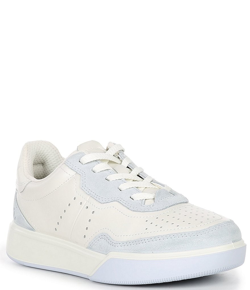 ECCO Street Court Perforated Leather Sneakers | Dillard's