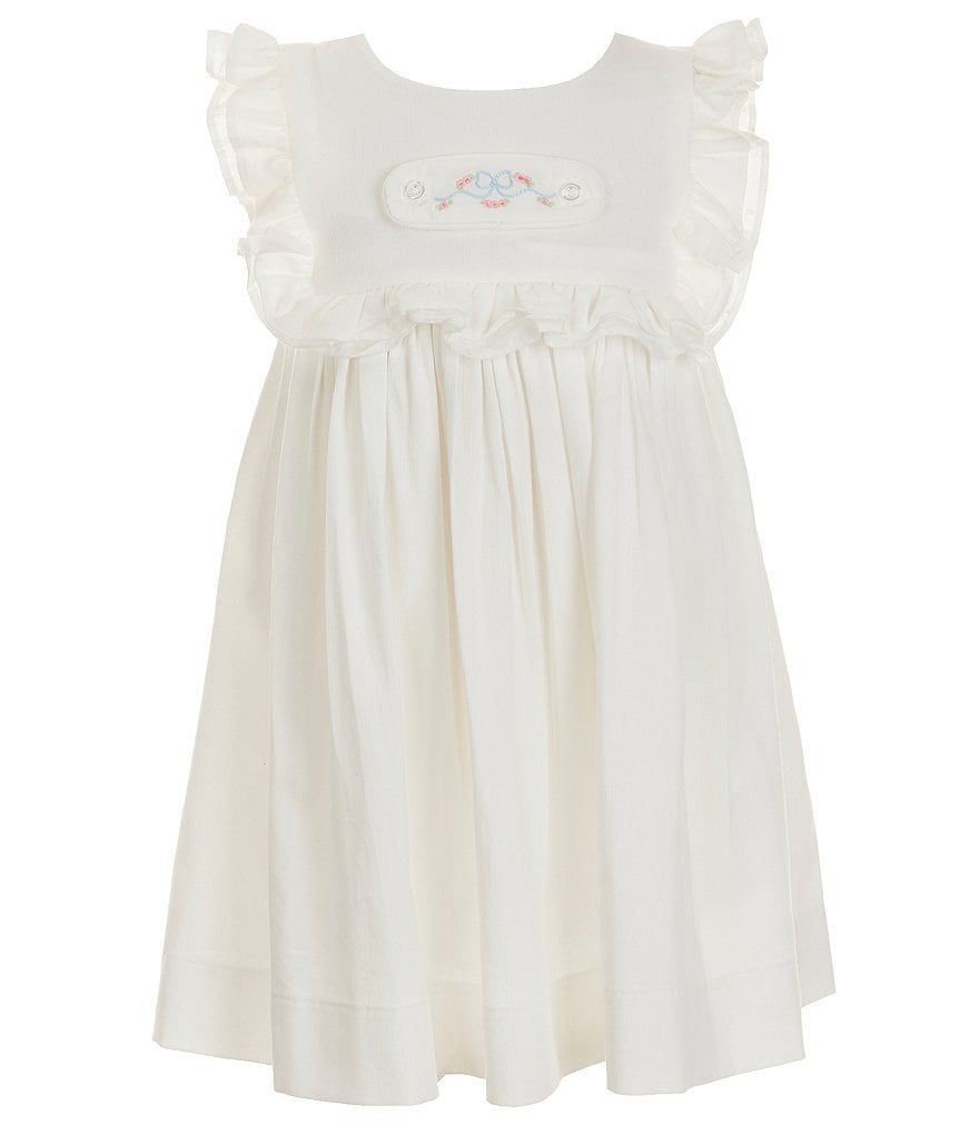 Edgehill Collection x The Broke Brooke Little Girls 2T-6X Goldie  Interchangeable Tab Yoke Dress