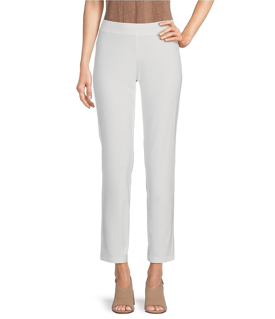 Eileen Fisher Washable Stretch Crepe Slim Leg Ankle Pants Dillard's
