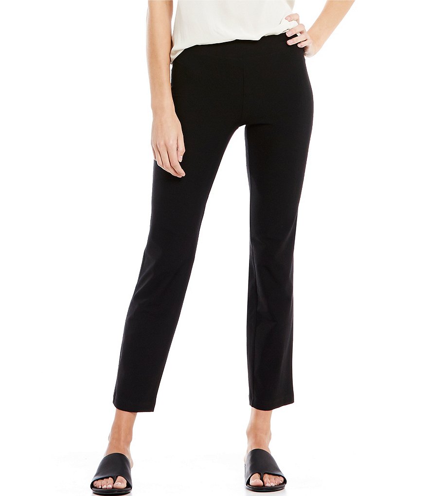Washable Stretch Crepe Slim Ankle Pant